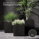 Reglito Cube Planter - 31.5 in x 31.5 in x 31.5 in - Brown Stone by GreenHaven Gardens