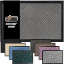 GORILLA GRIP 100% Waterproof All-Season WeatherMax Doormat US Designed Natural Rubber, Stain and Fade Resistant, Low Profile Indoor Outdoor Door Mats, Easy Clean Patio Mat, 17x29, Steel Diamond by CozyNest Decor