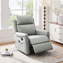 Manual Recliner Swivel Rocking Chair With 8-Point Massage and Heating