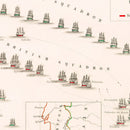 Vintage Map of the Battle of Cape St. Vincent, 1797