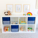 NaturalCozy 13x15x13 Kallax Storage Cubes Bins, 3 Pack | Cotton Rope Cube Storage Bin Woven Baskets for Organizing | Kallax Insert Storage Baskets for Shelves Organizer, Kids Toy, Closet Baby Nursery by TinyTreasures Baby Boutique