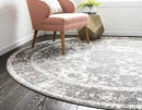 Unique Loom Rosso Collection Vintage, Traditional, Bohemian, Geometric, Distressed, Southwestern Area Rug, 8' 0" x 8' 0", Gray/Ivory by CozyNest Decor