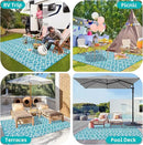 HEBE Outdoor Rug Waterproof 5x8, Plastic Straw Rug Camping Rug, Reversible Outdoor Patio Rugs RV Mat Clearance, Indoor Outside Floor Carpet for Porch,Deck,Camper,Balcony,Backyard by GreenHaven Gardens