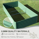 Domi Raised Garden Beds Outdoor, 8x4x1.5Ft Thickening Tall Metal Rectangular Deep Root Box Planter for Vegetables, Flowers, Herbs, and Succulents 1.5" Deep w/ 342 Gallon Capacity - Green by GreenHaven Gardens