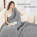 Admitrack Chunky Knit Blanket Throw, 100% Hand Knit Chenille Throw Blanket for Sofa & Home Decor, Soft and Cozy Knitted Throw Blankets (Dark Gray，51""x63""), XNR08 by CozyNest Decor