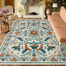 Moynesa Boho Bird Area Rugs 8x10 Rugs for Living Room, Low-Pile Soft Jungle Floral Bedroom Rug Washable Rugs 8x10, Beige Rug Indoor Floor Carpet for Nursery Playroom Dining Room by TinyTreasures Baby Boutique