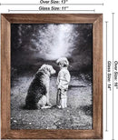 Yaetm-11x14 Picture Frame, Natural Solid Wood Photo Frame Display for Wall Mounting, High Definition Glass Carbonized Black(2 Pack) by CozyNest Decor