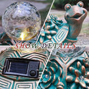 JOYBEE Garden Statues Turtle with Solar Lantern Outdoor Decor-Turtle Solar Figurines Lights Decorations for Patio Yard Lawn Ornaments-Gifts for Birthday Easter Housewarming by CozyNest Decor