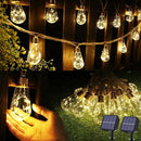 Solar Outdoor String Lights, 2 Pack 20Ft Vintage Rope Hemp Solar Patio Lights, Waterproof Warm White Solar Powered String Lights With 8 Modes 16 Shatterproof Bulbs for Fence Stairs Balcony Café Bistro by GreenHaven Gardens