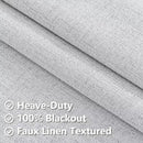 Blackout Curtains Customsize 1 Panel, 100% Blackout Textured Thermal Curtains, Grommet Privacy Light Blocking Drapes for Living Room Bedroom Luxury Decor(Customsize, White) by CozyNest Decor