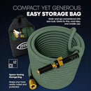 TITAN Flexible Garden Hose 15FT – Ultra Lightweight, Heavy Duty Water Hose with Brass Fittings & Jet Nozzle – Kink-Free, Non-Expanding, Durable Fabric Hose for Yard, Lawn, Car Wash, Outdoor Use by GreenHaven Gardens
