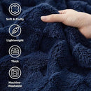 Bedsure GentleSoft Navy Blue Throw Blanket for Couch - Super Soft Cozy Blankets Gifts for Women Men Girls, Cute Small Fleece Throws for Bedroom Home Decor, 50x70 Inches by CozyNest Decor