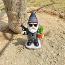 Gnome Decoration for Garden & Home - Professional Hitman Look Statue, Léon Inspired 8.7 Inch Resin Decor, Unique Outdoor Gift for Women/Men by CozyNest Decor