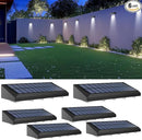 Solar Fence Lights Outdoor Waterproof IP65, 6 Pack Fence Lights Solar Powered 60 Lumens Auto On/Off Step Wall Lights Outside Decorations for Yard, Porch, Patio, Stairs, Pool, Deck, Garden-White Light by GreenHaven Gardens