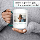 Personalized Coffee Mug, Custom Photo Text 15 Oz Ceramic Mug, Customized Picture Name Tea Cup, Unique Gift Idea, Taza Cafe Personalizadas Fotos, Cute Custom Gifts Mom Women Men, Father's Day, Green by TinyTreasures Baby Boutique