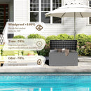 Upgrade 80 Gallon Waterproof Large Resin Deck Box Indoor/Outdoor Lockable Storage Container and Seating for Garden, Pool, and Patio (80 Pro Gallon, Black) by GreenHaven Gardens