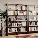 IRONCK Bookshelves Double Wide 6-Tier 76" H, Open Large Bookcase, Industrial Style Shelves for Home Office, Easy Assembly by CozyNest Decor
