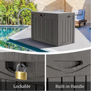 45 Gallon Double-Wall Resin Deck Box - Lockable Waterproof Outdoor Storage Box, 515bs Capacity & Doubles as Seating for Patio Furniture - Garden Tools, Pool Accessories (Brown) by CozyNest Decor