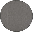 Nourison Positano Indoor/Outdoor Charcoal 6' x Round Area Rug, Easy Cleaning, Non Shedding, Bed Room, Living Room, Dining Room, Backyard, Deck, Patio (6 Round) by CozyNest Decor