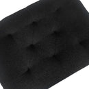 Joveco Storage Ottoman Bench, Rectangle 24″ Linen Foot Rest Stool Square Footstool for Living Room, Bedroom, Black by CozyNest Decor