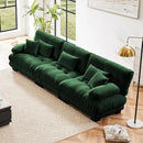 Modular Sectional Sofa, Comfy Cloud Couch 3 Seater Couch, Sectional Couches for Living Room, Modern Chenille Oversized Couches for Bedroom, Sleeper Deep Seat Sofa with Throw Pillows, Green by CozyNest Decor