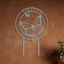 Custom Butterfly Metal Garden Sign with Stakes, Metal Yard Art, Personalized Butterfly Home Garden Decor, Garden Family Name Sign for Outdoor New Home Gift for Outside, Patio Decor, Housewarming Gift by CozyNest Decor