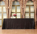 SquarePie Sequin Tablecloth 90 x 156 Inch Black Sparkly Table Linen for Wedding Halloween Party by CozyNest Decor