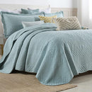 MarCielo 3-Piece 100% Cotton Oversized Bedspread Lightweight Quilt Coverlet Embroidery Farmhouse Bedding (Tf Aruba Blue, Oversized King (118"x106")) by CozyNest Decor
