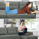 Naomi Home Transform Any Space: Sleeper Sectional Sofa with Convertible Sofa Bed & Inviting Chaise. Find Tranquil Comfort with Stress-Relieving Design & Durable Cushions - Gray/Velvet by CozyNest Decor