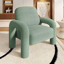 Modern Sherpa Accent Chair, Teddy Upholstered Arm Single Sofa, Cozy Fluffy Reading Chair for Living Room, Bedrooms, Corner (Mint Green) by CozyNest Decor