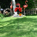 Veclotch 30"" H Metal Ladybug Garden Stake,Rustic Ladybird Decorative Yard Stakes Metal Yard Art Bug Ornaments Welcome Outdoor Spring Garden Stake for Patio Lawn Porch Pathway Decor by CozyNest Decor