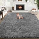 8x10 Area Rug for Living Room: Fluffy Shag Soft Washable Rugs Large Fuzzy Plush Indoor Carpet for Bedroom Nursery Playroom Kids Girls Boys Room (Dark Grey, 8'x10') by TinyTreasures Baby Boutique