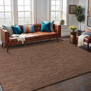 Washable Indoor Outdoor Rug 9x12 Weather Resistant Area Rugs Modern Solid for Porch Deck Balcony Backyard Patio Outside Carpet (9 X 12 Gold Brown) by CozyNest Decor