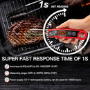 1-Second Rapid and Accurate Meat Thermometer - Waterproof Multifunctional Kitchen Food Thermometer, Ideal for Frying, Smoking, Grilling and More(Red) by TinyTreasures Baby Boutique
