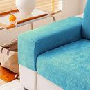 Couch Cushion Covers Individual Large Super Stretch Chenille (Softer Version) Sofa Cushion Covers, Armrest Cover Couch Slipcovers Furniture Protector (2PC, Blue) by CozyNest Decor
