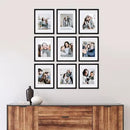 Sheffield Home 9 Piece Gallery Wall Frame Set, 11x14 in. matted to 8x10 in. (Matte Black) by CozyNest Decor
