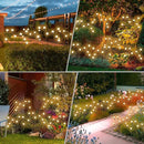 Solar Lights Outdoor Waterproof, 8 Packs 64LED, Solar Garden Lights, Patio Lights, Garden Decor, Patio Decor, Firefly Lights Solar Outdoor, Unique Gifts for Women, Gifts for Grandma by GreenHaven Gardens