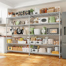 REIBII 69.8" W Storage Shelves 1510LBS Wire Shelving Unit 5 Tier Metal Shelving for Storage Rack Shelves Adjustable Heavy Duty Garage Shelf Pantry Shelves Kitchen Shelving,69.8"Wx15.8"Dx72.4"H,Chrome by CozyNest Decor