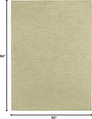 Nourison Home Positano Indoor/Outdoor Green 5' x 7' Area Rug, Easy Cleaning, Non Shedding, Bed Room, Living Room, Dining Room, Backyard, Deck, Patio (5x7) by CozyNest Decor