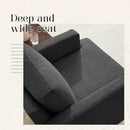 Mid-Century Accent Chair,Modern Linen Fabric Armchair for Living Room,Comfy Upholstered Reading Accent Chairs for Bedroom,Single Sofa Chair with Wood Legs (Dark Grey, 2 Pack) by CozyNest Decor
