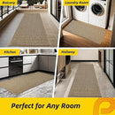 JSEI Dirt Trapper Door Mat 24"x60" Non-Slip Washable Entrance Mat, Dog Doormats, Absorbent & Fade-Resistant Floor Mats, Low Profile Welcome Mats for Entryway, Front Door, and Inside Entrance, Beige by CozyNest Decor