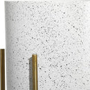 Deco 79 Metal Indoor Outdoor Planter Deep Recessed Dome Speckled Large Planter Pot with Removable Stand, Set of 2 Planters 39", 46"H, White