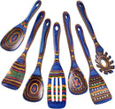 Heat-Resistant Wood Cooking Utensils - 7pc Set, Eco-Friendly, Includes Spatula, Pasta & Slotted Spoons, Essential Kitchen Tool by CozyNest Decor
