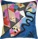 Wool Cotton Blend Abstract Flow Plush Pillow Cover - 18x18, Indoor and Outdoor by CozyNest Decor