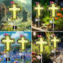 TEDOF Solar Garden Lights Outdoor Solar Flowers Cross Stake Lights Waterproof,Memorial Gifts for Mom,Cemetery Decorations for Grave,Garden,Path,Backyard by GreenHaven Gardens
