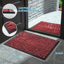 Yimobra Welcome Mat Outdoor, 36x24 Waterproof Large Door Mat Outside Entrance, All-Weather Non Slip Front Door Mat, Low-Profile Entryway Mat Indoor, Porch and Patio, Wine Red by CozyNest Decor