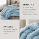 Bedsure GentleSoft Fuzzy Sherpa Faux Fur Blue Twin Blanket Cozy Gifts for Women Men, Soft Fleece Plush Warm Minky Thick Blanket Twin Size for Bed, Couch, Room Decor Dorm Essentials Blue Gifts, 60x80 by CozyNest Decor