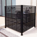 W48" x H47.3" Metal Privacy Screen with Rose Design by HouseOfZazla