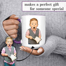 Personalized Coffee Mug, Custom Drawing Portrait Gift, Funny Customized Coffee Gift for Men & Women, Custom Mugs with Pictures, Purple 15oz Customized Ceramic Tea Cup by TinyTreasures Baby Boutique