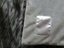 Exotic Siberian Gray White Black Husky Fur - Gray Faux Fur Throw Blanket - Luxury Soft Faux Fur, Made in USA, 16411 by CozyNest Decor